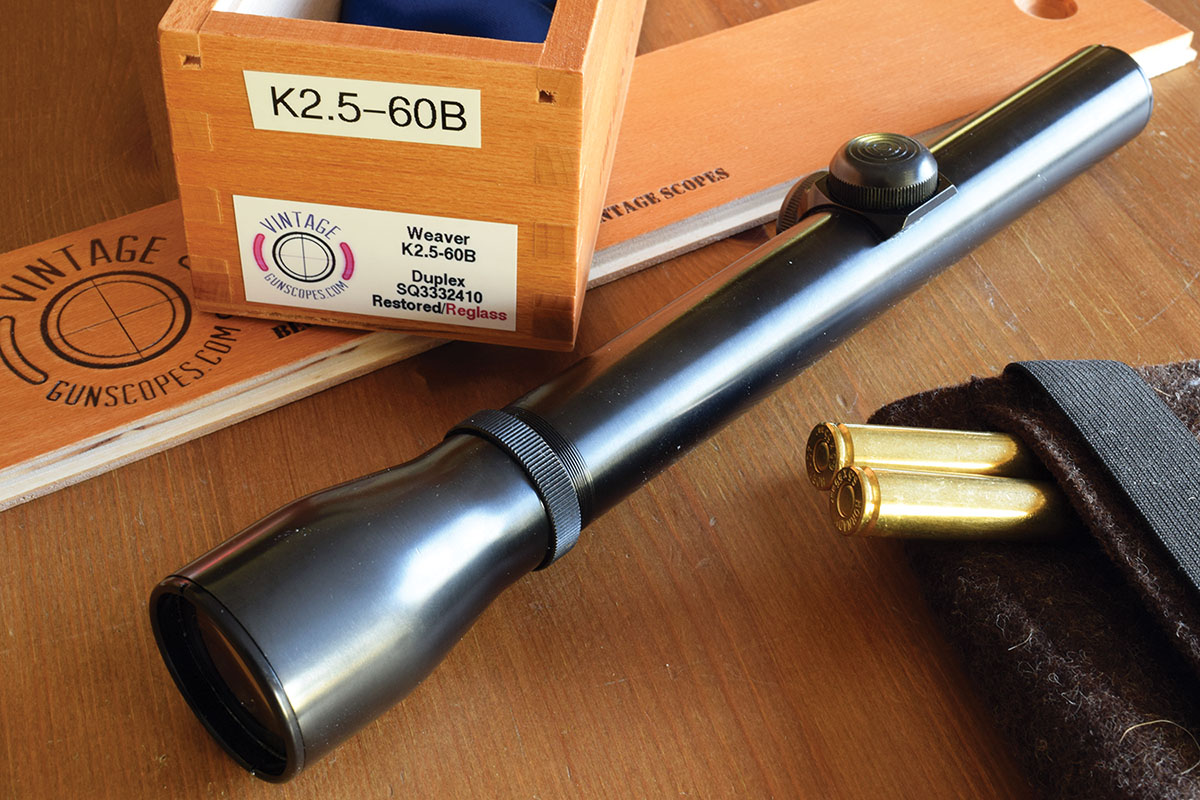 Weaver’s 60B K-series scopes get high marks at VGS, which restored this 2.5x to like-new condition.